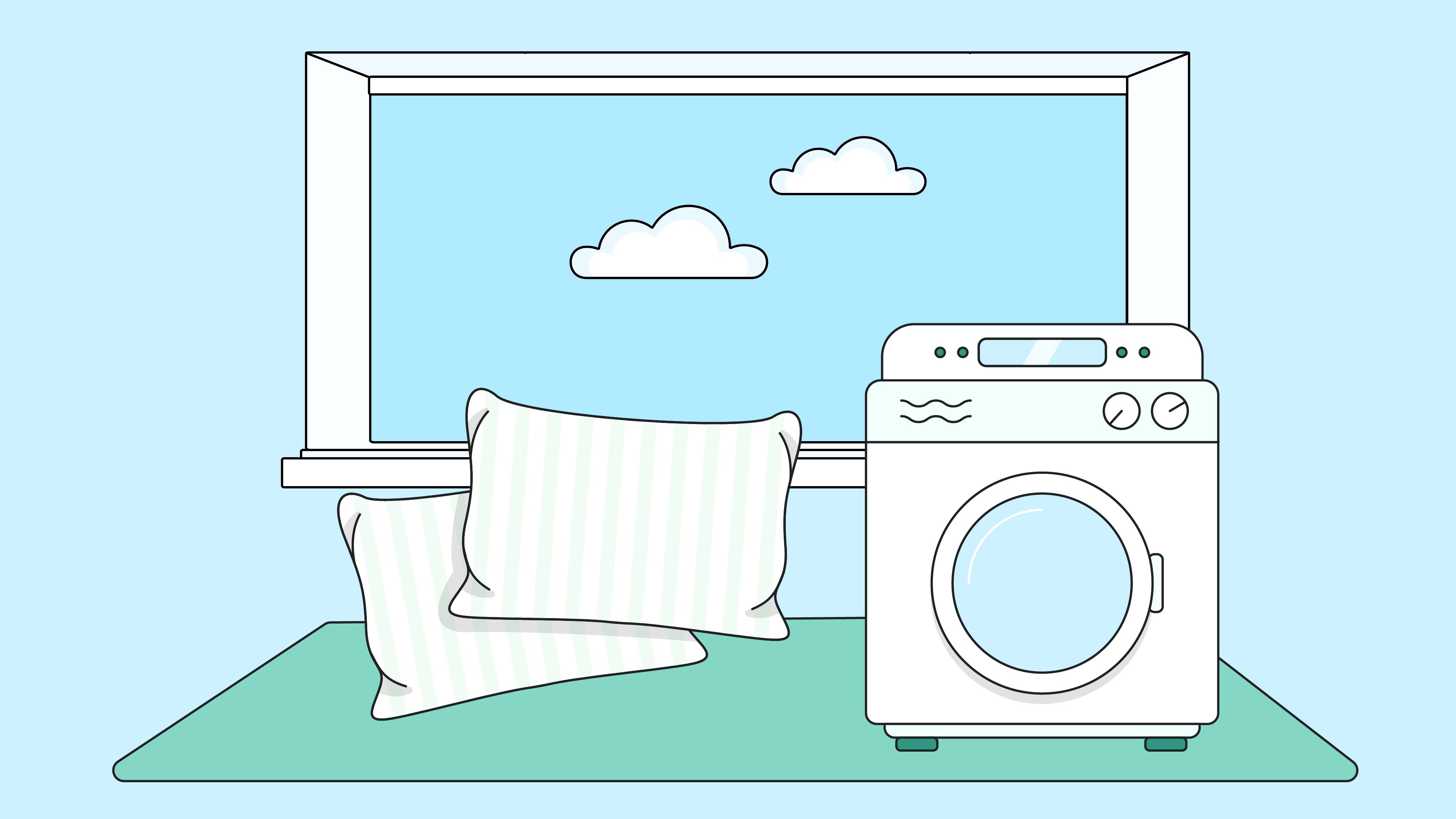 how to wash latex pillow