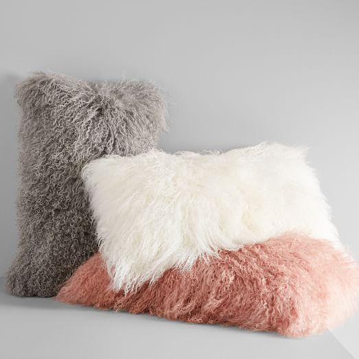 mongolian lamb pillow covers