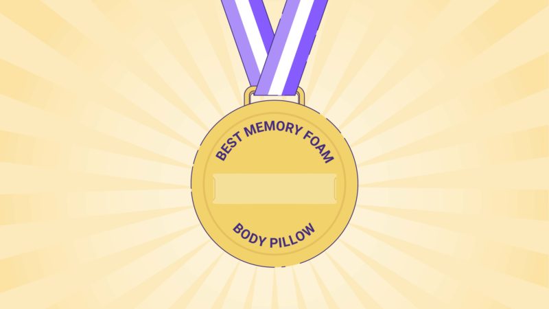 solid memory foam body pillow